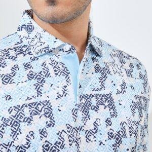 Jack Nicklaus Kloeg Premium Vintage Print Polo Cool Blue