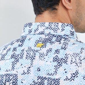 Jack Nicklaus Kloeg Premium Vintage Print Polo Cool Blue