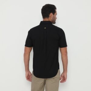 Jack Nicklaus Lander Kemeja Pria Lengan Pendek Slim Fit Black