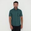 Jack Nicklaus Lander Kemeja Pria Lengan Pendek Slim Fit Green