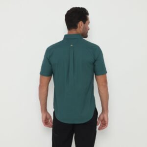 Jack Nicklaus Lander Kemeja Pria Lengan Pendek Slim Fit Green