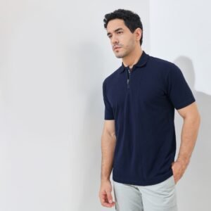 Jack Nicklaus Raven Polo Shirt Pria Regular Fit Navy