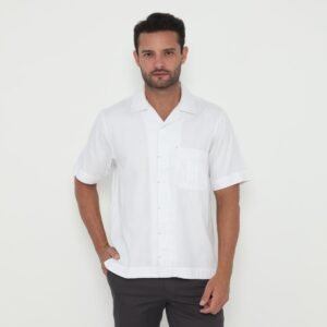 Jack Nicklaus Morpheus Kemeja Pria Lengan Pendek Relaxed Fit White