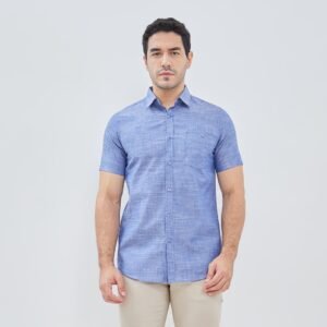 Jobb Comino Kemeja Pria Lengan Pendek Slim Fit Medium Blue
