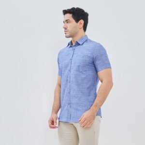 Jobb Comino Kemeja Pria Lengan Pendek Slim Fit Medium Blue