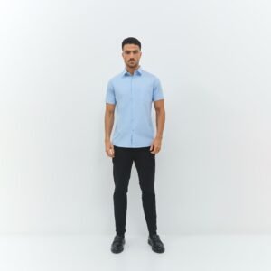 Jobb Hingham Kemeja Pria Lengan Pendek Slim Fit Light Blue