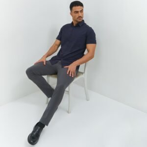 Jobb Hingham Kemeja Pria Lengan Pendek Slim Fit Navy