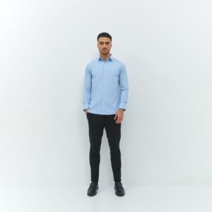 Jobb Ortega Kemeja Pria Lengan Panjang Slim Fit Light Blue