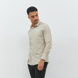Jobb Ortega Kemeja Pria Lengan Panjang Slim Fit Light Khaki