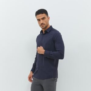 Jobb Ortega Kemeja Pria Lengan Panjang Slim Fit Navy
