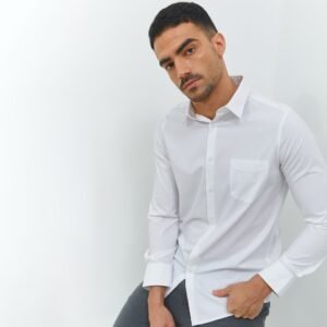 Jobb Ortega Kemeja Pria Lengan Panjang Slim Fit Putih