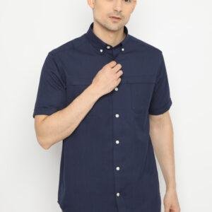 Jack Nicklaus Forester Kemeja Pria Lengan Pendek  Slim Fit Navy