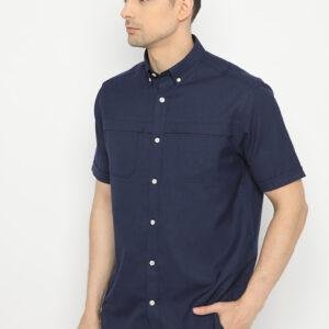 Jack Nicklaus Forester Kemeja Pria Lengan Pendek  Slim Fit Navy