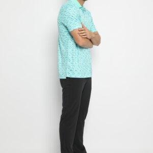 Jack Nicklaus Avellino Premium Optical Grid Geometric Print Polo Florida Keys