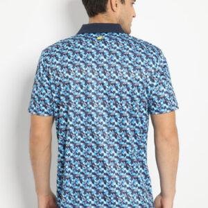 Jack Nicklaus Avellino Premium Optical Grid Geometric Print Polo Classic Navy