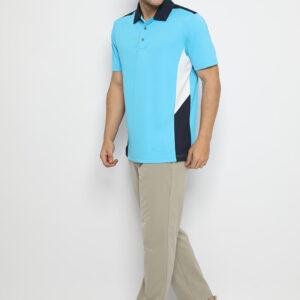 Jack Nicklaus Brescia Premium Side Pieced Color Block Polo Mediterranean Sea
