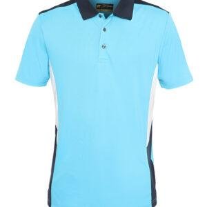 Jack Nicklaus Brescia Premium Side Pieced Color Block Polo Mediterranean Sea