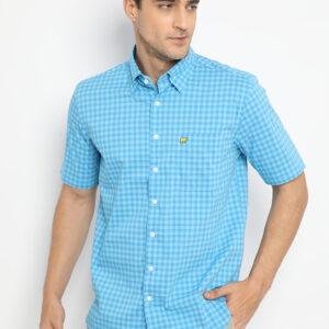 Jack Nicklaus Peguria Large Gingham Check Shirt Turkish Sea