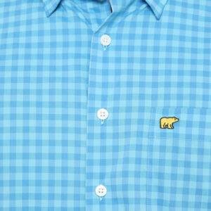 Jack Nicklaus Peguria Large Gingham Check Shirt Turkish Sea