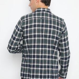 Jobb Devono Kemeja Pria Flannel Lengan Panjang Slim Fit Hijau