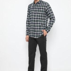 Jobb Devono Kemeja Pria Flannel Lengan Panjang Slim Fit Hijau