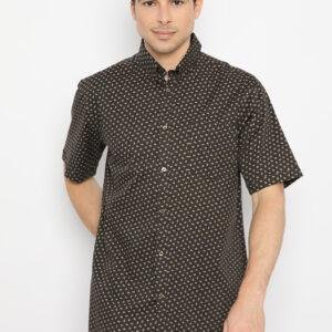 Jobb Atlaso Kemeja Pria Lengan Pendek Regular Fit Hitam