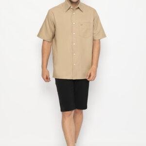 Jack Nicklaus Parma Kemeja Pria Lengan Pendek Regular Fit Khaki
