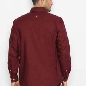 Jack Nicklaus Evaro Kemeja Pria Slim Fit Burgundy