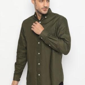 Jack Nicklaus Dorado Kemeja Pria Slim Fit Olive