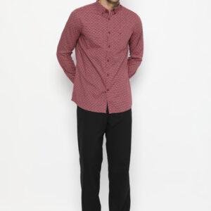 Jobb Zico Kemeja Pria Lengan Panjang Slim Fit Maroon