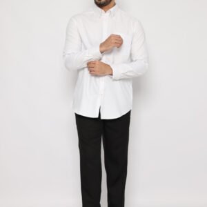 Jobb Brioni Kemeja Pria Lengan Panjang Regular Fit Putih