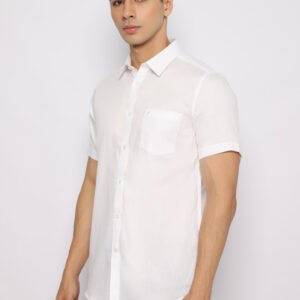 Jobb Timbers Kemeja Pria Lengan Pendek Slim Fit Putih