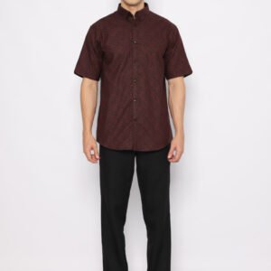 Jobb Jaspero Kemeja Pria Lengan Pendek Regular Fit Maroon
