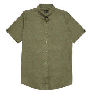 Jobb Benjoz Kemeja Pria Lengan Pendek Slim Fit M.Green