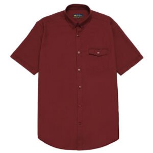 Jack Nicklaus Royal Kemeja Pria Lengan Pendek Slim Fit Maroon