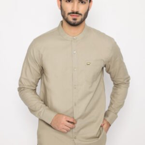 Jack Nicklaus Leonard Kemeja Pria Lengan Panjang Slim Fit Khaki