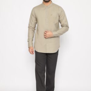 Jack Nicklaus Leonard Kemeja Pria Lengan Panjang Slim Fit Khaki