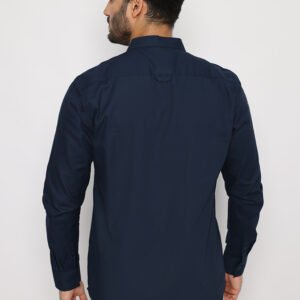 Jack Nicklaus Leonard Kemeja Pria Lengan Panjang Slim Fit Navy