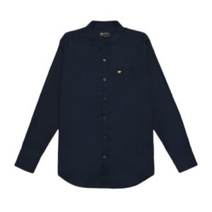 Jack Nicklaus Leonard Kemeja Pria Lengan Panjang Slim Fit Navy