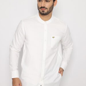 Jack Nicklaus Leonard Kemeja Pria Lengan Panjang Slim Fit Putih