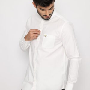 Jack Nicklaus Leonard Kemeja Pria Lengan Panjang Slim Fit Putih