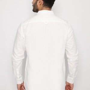 Jack Nicklaus Leonard Kemeja Pria Lengan Panjang Slim Fit Putih