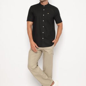 Jack Nicklaus Leon Kemeja Pria Lengan Pendek Slim Fit Black 2023