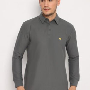 Jack Nicklaus Davidton Polo Shirt Pria Regular Fit Iron Gate