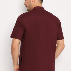 Jobb Qadir Baju Koko Pria Lengan Pendek Regular Fit Maroon