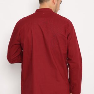 Jobb Haytham Baju Koko Pria Lengan Panjang Regular Fit Maroon