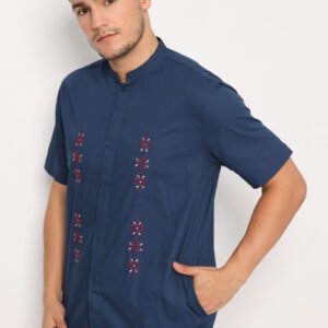 Jobb Rashid Baju Koko Pria Lengan Pendek Regular Fit Navy