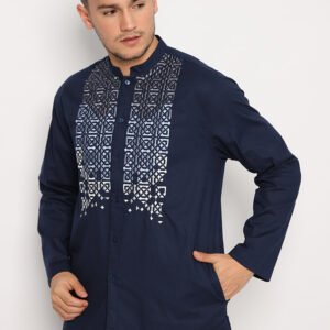 Jobb Ziyad Koko Pria Lengan Panjang Regular Fit Navy