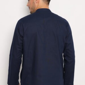 Jobb Ziyad Koko Pria Lengan Panjang Regular Fit Navy