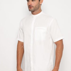 Jobb Eshaan Koko Pria Lengan Pendek Regular Fit Putih